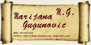 Marijana Gugunović vizit kartica